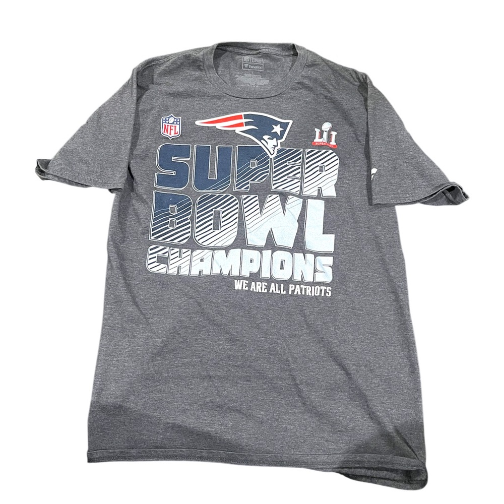 New England Patriots Gray Super Bowl Shirt Men’s Large